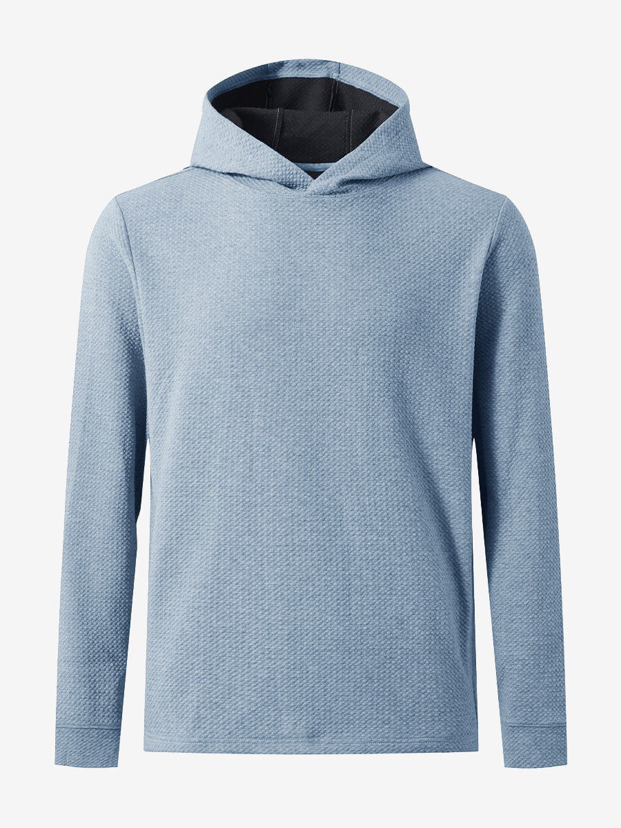Texture Solid Hoodies Pullover