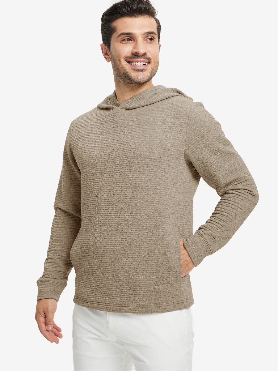 Texture Solid Hoodies Pullover