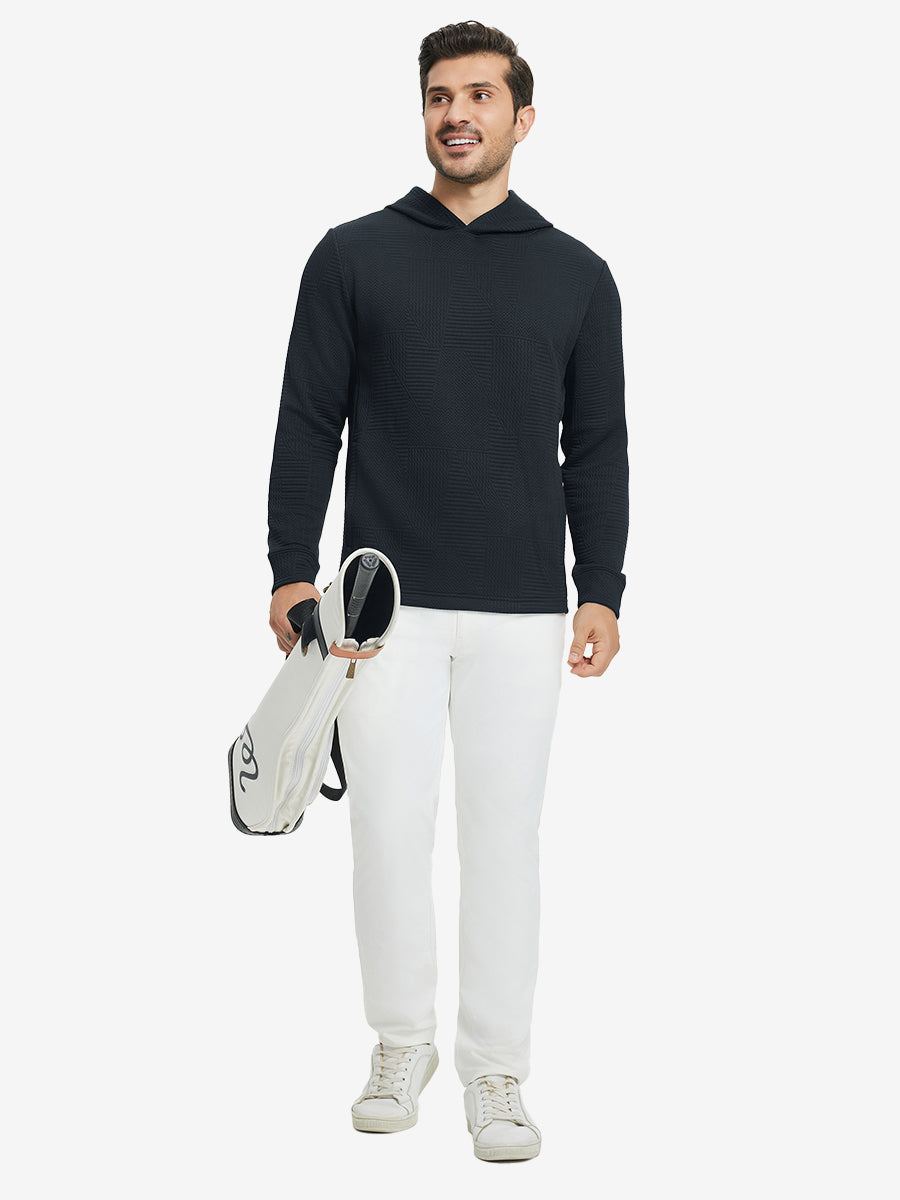 Texture Solid Hoodies Pullover
